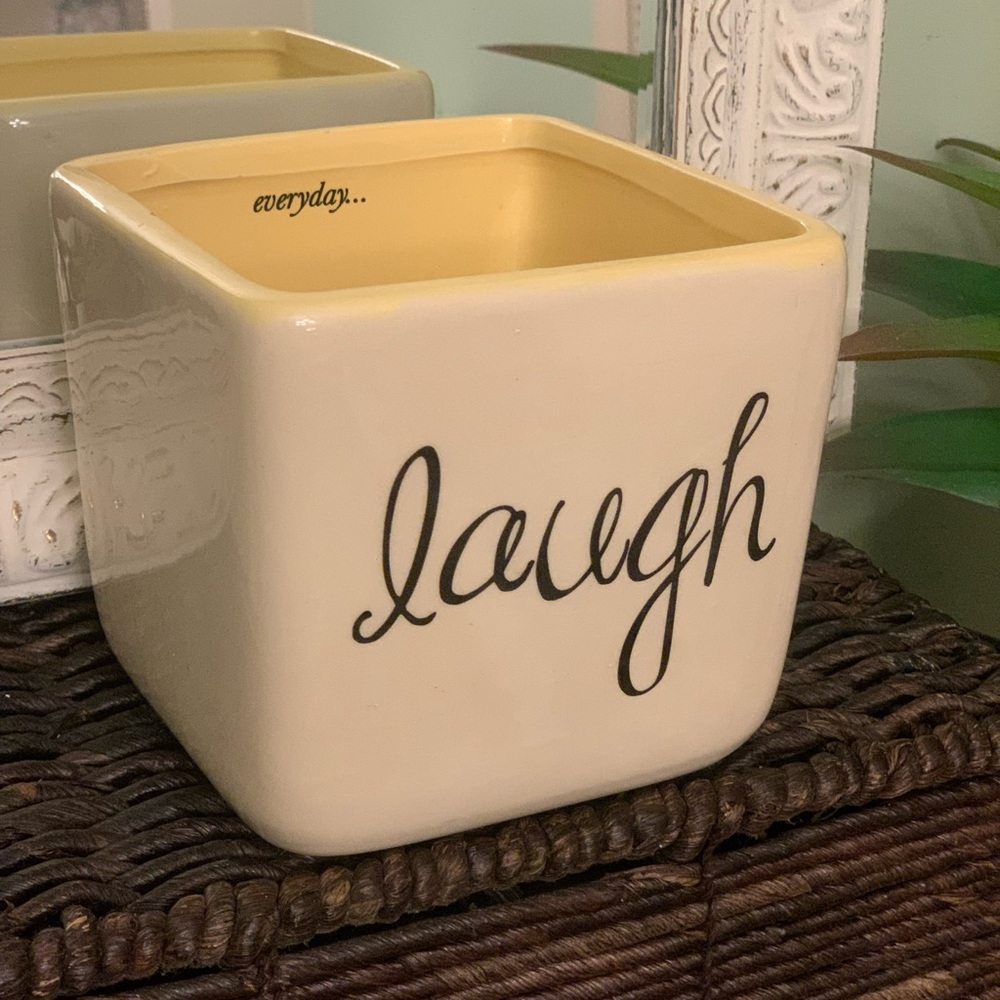 Ceramic “ Laugh”  Planter